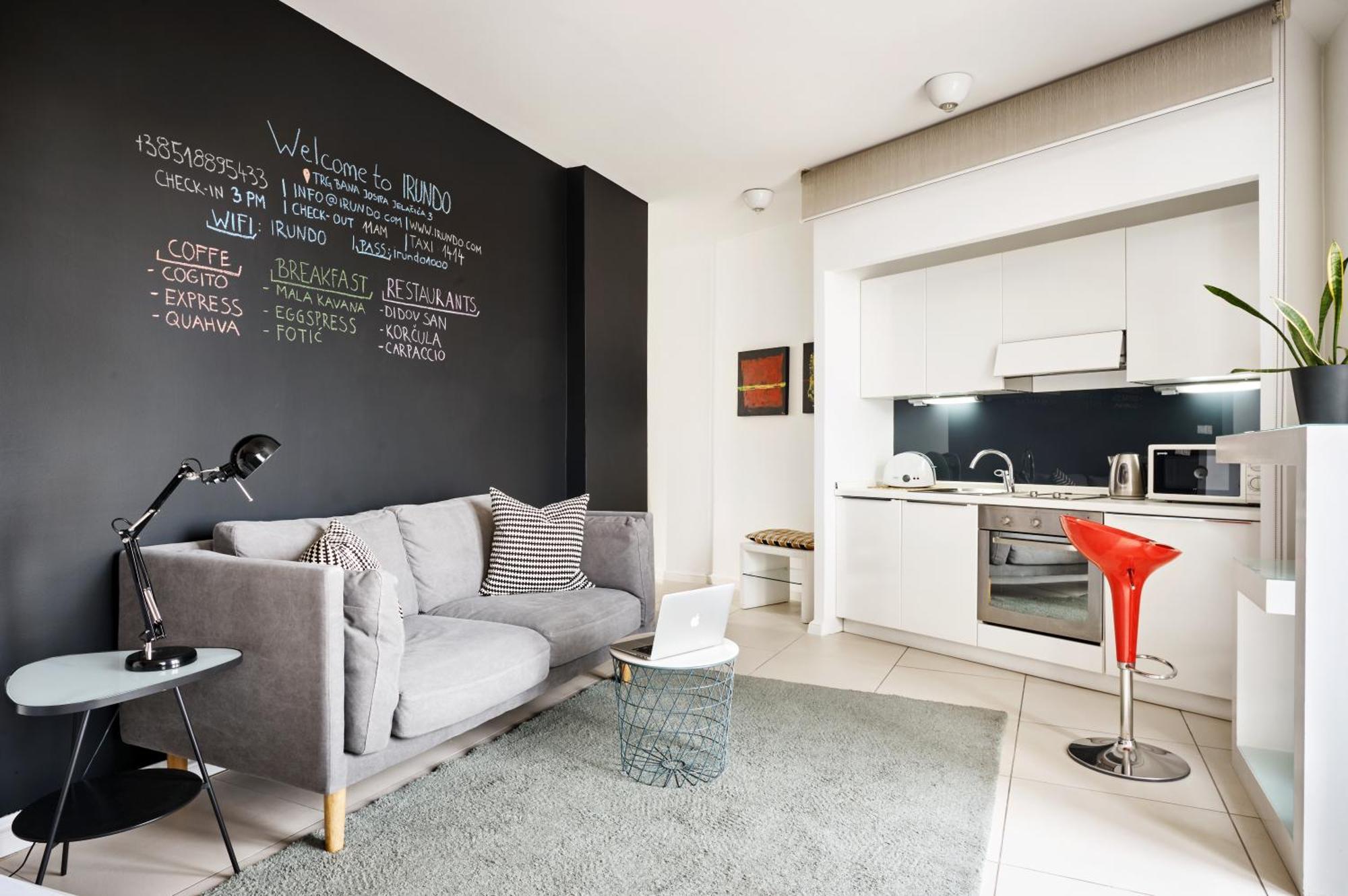 Irundo Downtown Apartments Zágráb Szoba fotó